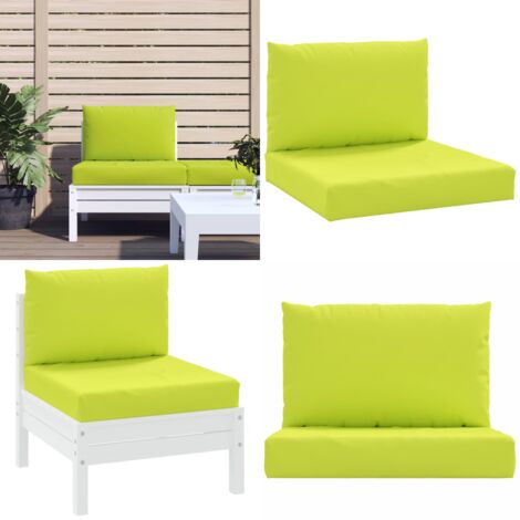 Lot De 2 Coussins De Jardin En Lin 40x40 Cm - Avec Sangles Anti-glisse - Gris, épais 8 Cm - Intérieur/extérieur - 4