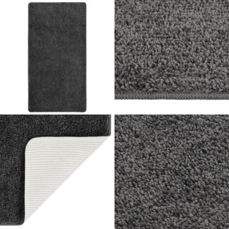 Tapis shaggy antidérapant Gris 80x150 cm - Tapis Shag - Tapis Épais - Tapis Gris - Tapis Salon - Tapis Chambre - Home & Living