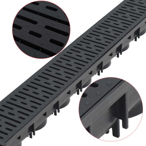 Caniveau de drainage 3 pcs Plastique 3 m - caniveau de drainage -  caniveaux de drainage - Home & Living