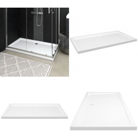 Receveur De Douche à L'angle 70x120 Cm – Idralite Blanc Acrylique – Neuf Sous Emballage
