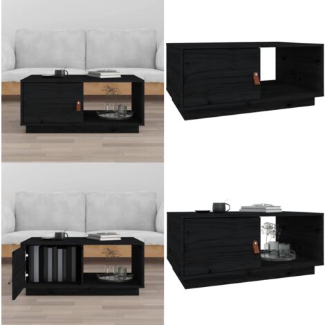 Table Basse FLAM En Pin Massif - Dimensions 100x50x32,5 Cm - VidaXL