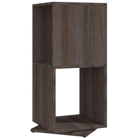 Armoire rotative Gris chêne 34,5x34,5x75,5 cm bois d'ingénierie - Bibliothèque Tournante - Bibliothèque Rotative - Étagère Pivotante - Meubles De Rangement - Mobilier Moderne - Home & Living