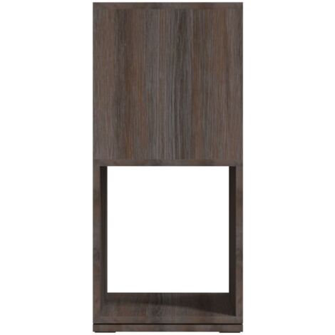 Armoire rotative Gris chêne 34,5x34,5x75,5 cm bois d'ingénierie - Bibliothèque Tournante - Bibliothèque Rotative - Étagère Pivotante - Meubles De Rangement - Mobilier Moderne - Home & Living