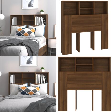 Armoire De Tête De Lit En Chêne Fumé - 200x19x103,5 Cm - NEUVE