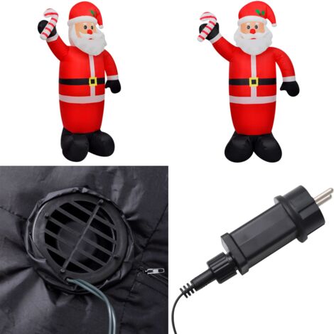 Père Noël gonflable avec LED 240 cm - Père Noël gonflable -  décoration de Noël - Home & Living