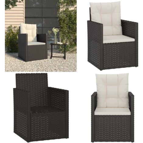 VidaXL Lot De 2 Chaises De Jardin Avec Coussins, Sièges Avec