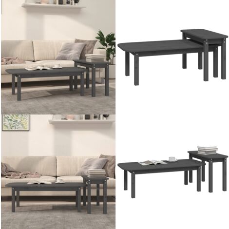 Ensemble Tables Basses Oswego 108 (Blanc + Noir) - Meubles De Salon