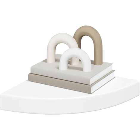 AKOLAFE Lot De 2 Etagere Angle Murale 25cm Étagère D'angle