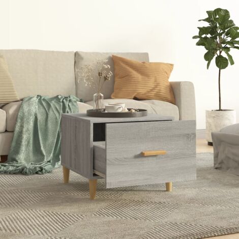 Tables basses 2 pcs sonoma gris 50x50x40 cm bois d'ingénierie - Table Basse - Meuble Salon - Bout De Canapé - Table D'appoint - Design Minimaliste - Home & Living