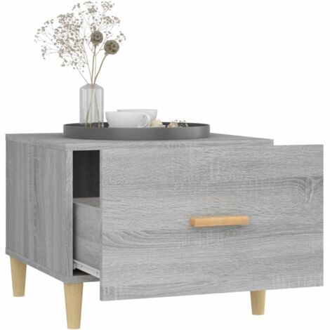 Tables basses 2 pcs sonoma gris 50x50x40 cm bois d'ingénierie - Table Basse - Meuble Salon - Bout De Canapé - Table D'appoint - Design Minimaliste - Home & Living