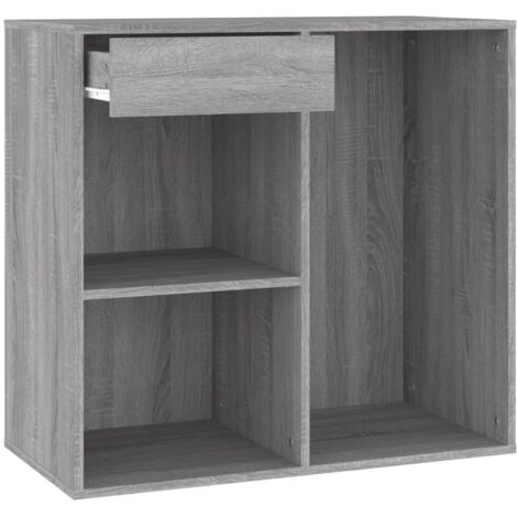 Armoire cosmétique Sonoma gris 80x40x75 cm Bois d'ingénierie - Armoire Cosmetique - Meuble Rangement - Commode - Miroir - Organisation Salle De Bain - Home & Living