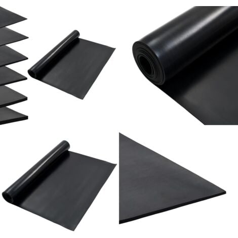 Tapis en caoutchouc antidérapant 1,2x5 m 3 mm Lisse - Tapis De Sol - Tapis Caoutchouc - Tapis Antidérapant - Protection Sol - Revêtement De Sol - Home & Living