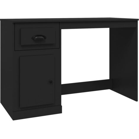Bureau avec tiroir noir 115x50x75 cm bois d'ingénierie - Bureau Design - Bureau Moderne - Bureau Informatique - Bureau Avec Tiroir - Meuble De Bureau - Home & Living