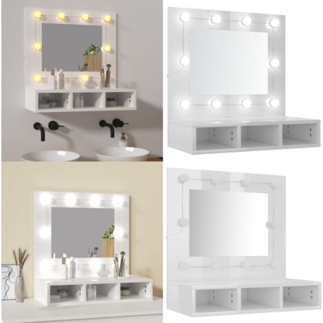 vidaXL Armoire à miroir avec LED blanc 60x31,5x62 cm main image 0