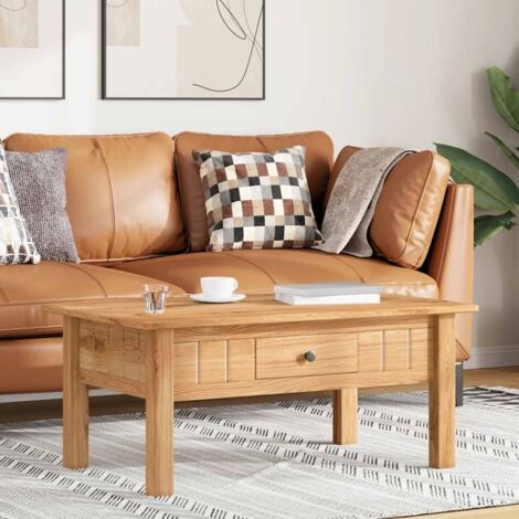 ASHATA Tables gigognes 2pcs Gris Bois de pin massif Assortiment Panama