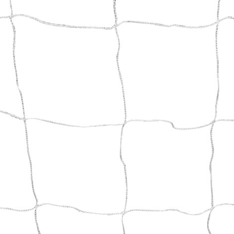 But de football avec filet 182x61x122 cm Acier Blanc - but de football -  buts de football - Home & Living