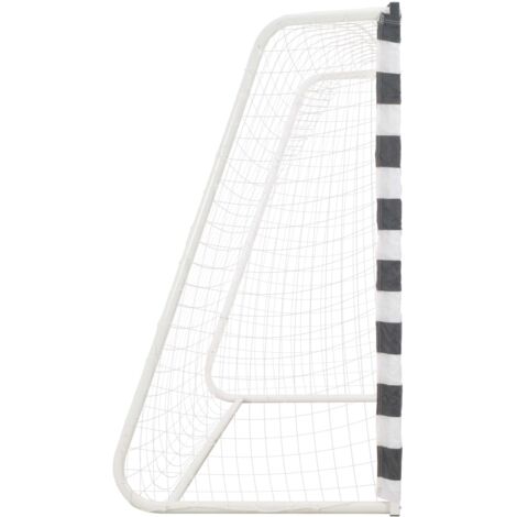 But de football 300x160x90 cm Métal Noir et blanc - but de football -  buts de football - Home & Living