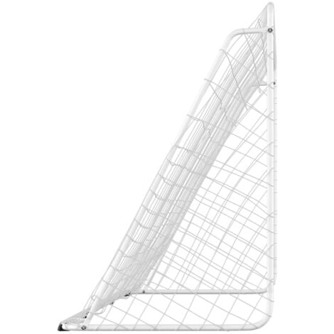 But de football avec filet Blanc 366x122x182 cm Acier - but de football -  buts de football - Home & Living