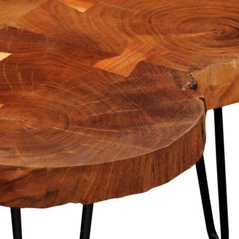 Table basse ronde en teck massif Balanka - 9869