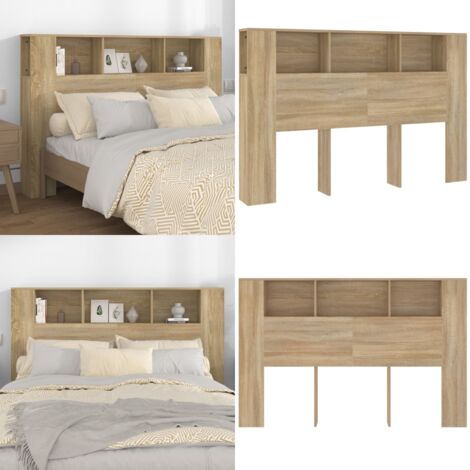 Armoire de tête de lit - FAFEICY - Chêne sonoma - Contemporain - 120x18