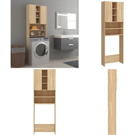 Meuble pour machine à laver Chêne sonoma 64x25,5x190 cm - meuble pour machine à laver -  meubles pour machine à laver - Home & Living