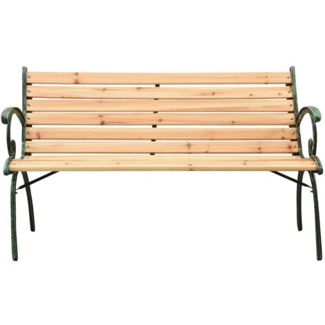 Banc De Jardin En Bois Et Fonte Style Vintage - Solide Et Décoratif Pour Terrasse, Jardin Ou Parc