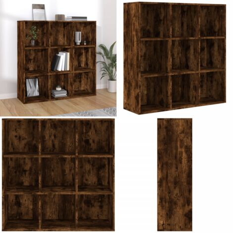 Armoire à livres chêne fumé 98x29x97,5 cm - Bibliothèque - Bibliothèque Moderne - Meuble Rangement - Étagère - Armoire Livre - Home & Living