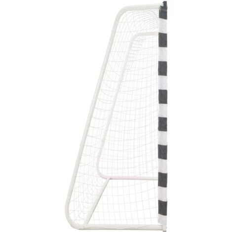 But de football 300x200x90 cm Métal Noir et blanc - but de football -  buts de football - Home & Living