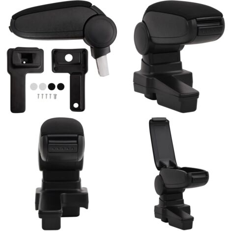 Accoudoir De Voiture VidaXL Noir, Rangement Intégré, Hauteur Réglable, Compatible Avec VW Golf Polo Etc.