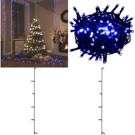 Guirlande lumineuse 400 LED Bleu 40 m 8 effets lumineux - Guirlande Lumineuse - Décorations Noel - Lumières Led - Noël - Illumination Extérieur - Home & Living