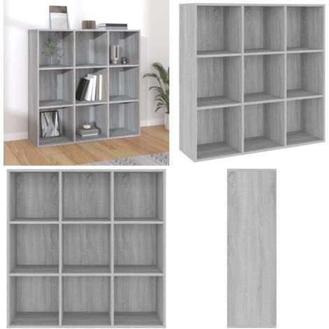Armoire à livres sonoma gris 98x29x97,5 cm - Bibliothèque - Bibliothèque Moderne - Meuble Rangement - Étagère - Armoire Livre - Home & Living