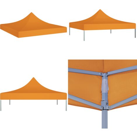 Toit De Tente De Réception 4.5x3m - Toile Remplacement Pour Chapiteau - Beige 270g/m²