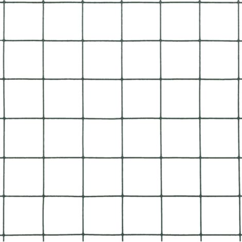 Grillage acier avec revêtement en PVC 25x0,5 m vert - Clôture Jardin - Grillage Agricole - Clôture Poulet - Clôture Lapin - Protection Terrain - Home & Living