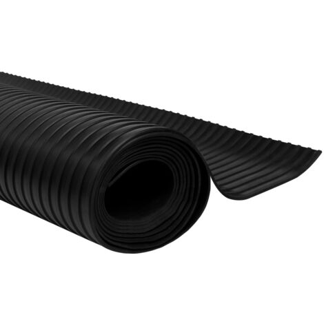 Tapis en caoutchouc antidérapant 1,5x2 m 3 mm Nervure large - Tapis De Sol - Tapis Caoutchouc - Tapis Antidérapant - Protection Sol - Protection Voiture - Home & Living