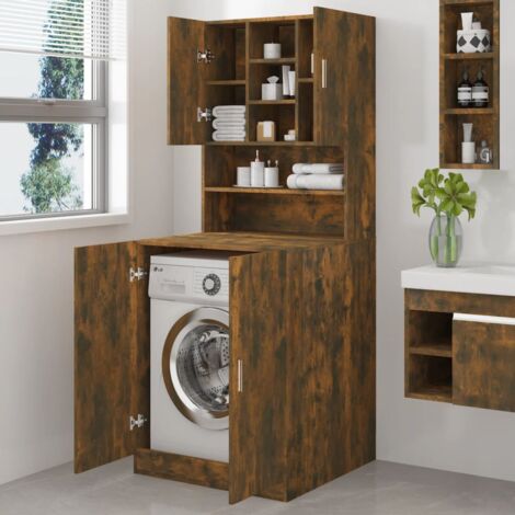 Meuble de machine à laver blanc bois d'ingénierie
