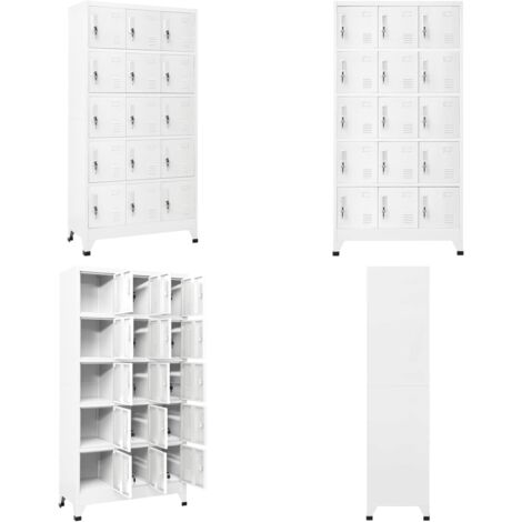 Armoire de rangement | Armoire à portes coulissantes Blanc 90x40x90 cm Acier CFW605312 | Leroy Merlin