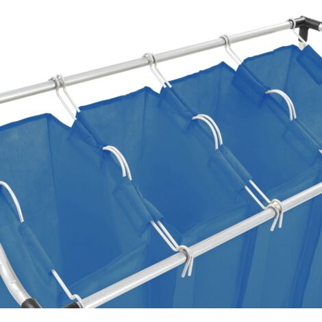 Trieuse à linge avec 4 sacs Bleu Acier - trieuse de linge -  trieuses de linge - Home & Living