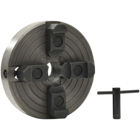 Mandrin à 4 Mors Pour Tour à Métaux - Alliage Zinc - Diamètre 1,8-56 Mm Intérieur / 12-65 Mm Extérieur - 6
