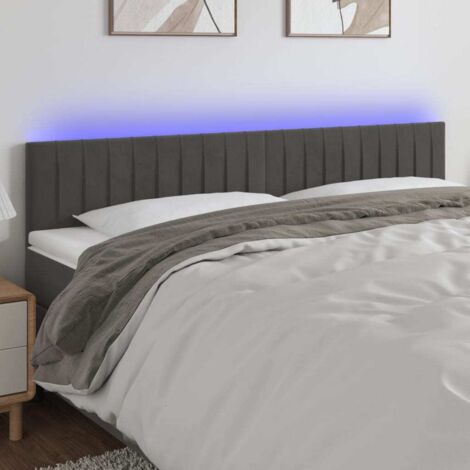 Tête De Lit,Panneau Décoratif à LED Gris Clair 180x5x78/88 Cm Velours Cfw6049545 90329634 Tête De Lit,Panneau Décoratif à LED Gris Clair 180x5x78/88 Cm Velours Cfw6049545 90329634