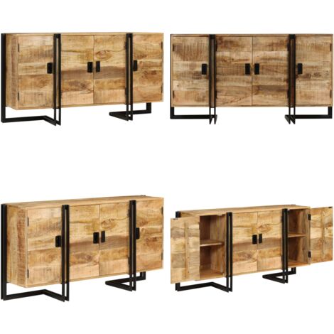 Buffet En Bois Massif De Manguier VidaXL 40x40x91 Cm - Meuble De Rangement Pour Cuisine