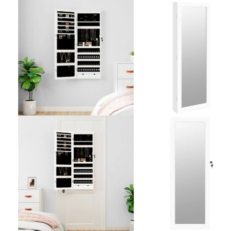 Armoire à bijoux miroir à suspendre 2 en 1 - éclairage led intérieur Armoire à bijoux miroir à suspendre 2 en 1 - éclairage led intérieur