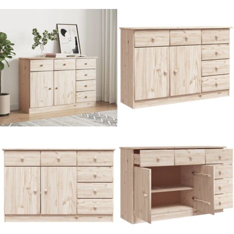 Commode basse ALTA 112x35x73 cm bois massif de pin SBC5027