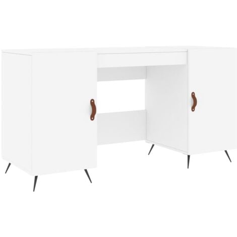 Bureau blanc 140x50x75 cm bois d'ingénierie - Bureau Blanc - Bureau Informatique - Bureau D'étude - Meuble De Bureau - Mobilier De Bureau - Home & Living