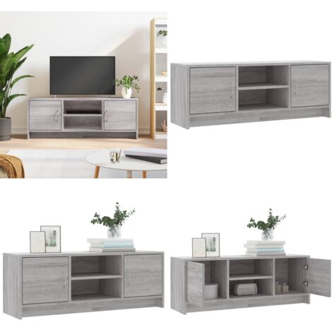 Meuble Tv Sonoma Gris 180x31,5x40 Cm Bois D'ingénierie Vidaxl à