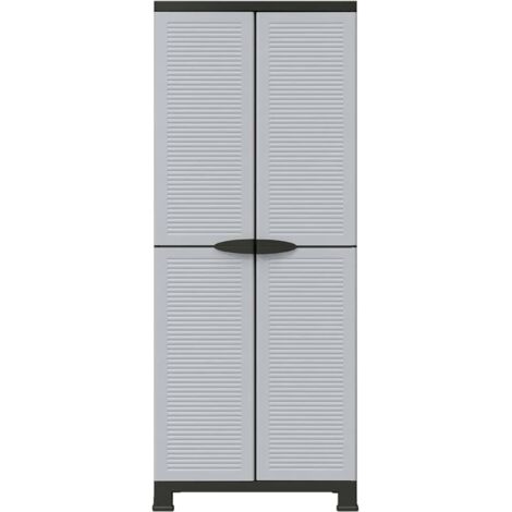 Placard PVC 90/1 Porte-Bonbonnes - Gris Clair, Résistant à L'Eau, H92 X L59 X P38,5 Cm