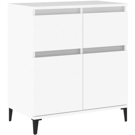 Buffet Blanc 60x35x70 cm Bois d'ingénierie - Buffet Blanc - Meuble De Rangement - Commode - Armoire - Mobilier De Salon - Home & Living