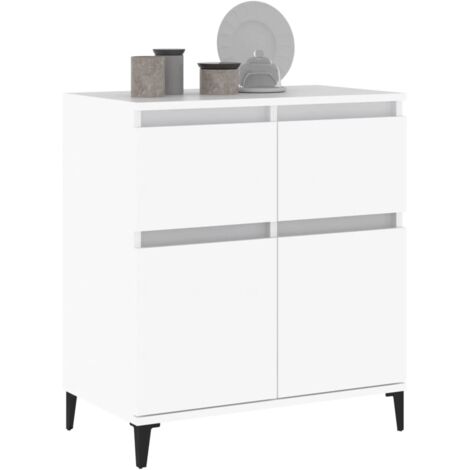 Buffet Blanc 60x35x70 cm Bois d'ingénierie - Buffet Blanc - Meuble De Rangement - Commode - Armoire - Mobilier De Salon - Home & Living