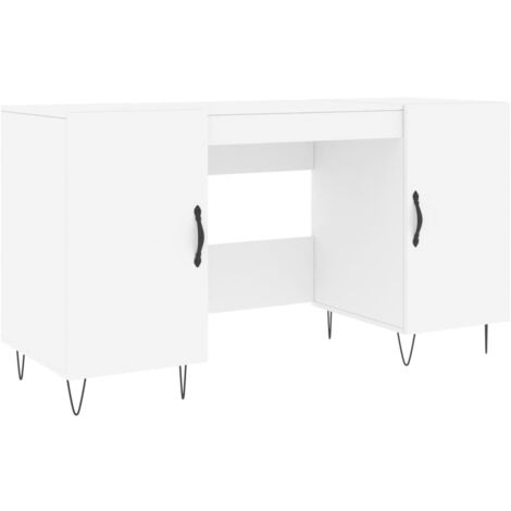Bureau blanc 140x50x75 cm bois d'ingénierie - Bureau Blanc - Bureau D'étude - Meuble De Bureau - Bureau Informatique - Mobilier De Bureau - Home & Living