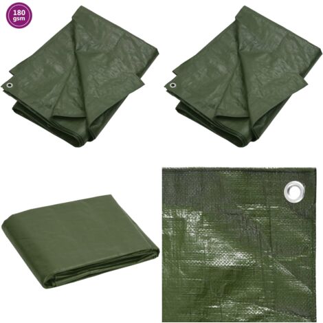 Bâche de Protection 3x3 m Vert 900 g/m² Pas Cher