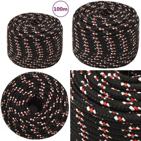 Corde DQ- PP POLYPROPYLÈNE, 8 Mm, 60 M, NOIR, Capacité De